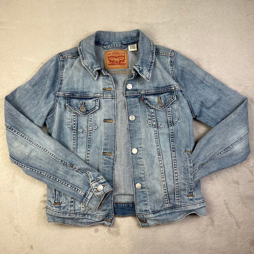 Levi's Womens Original Trucker Denim Jacket S Light Wash Stretch Jean Jacket
